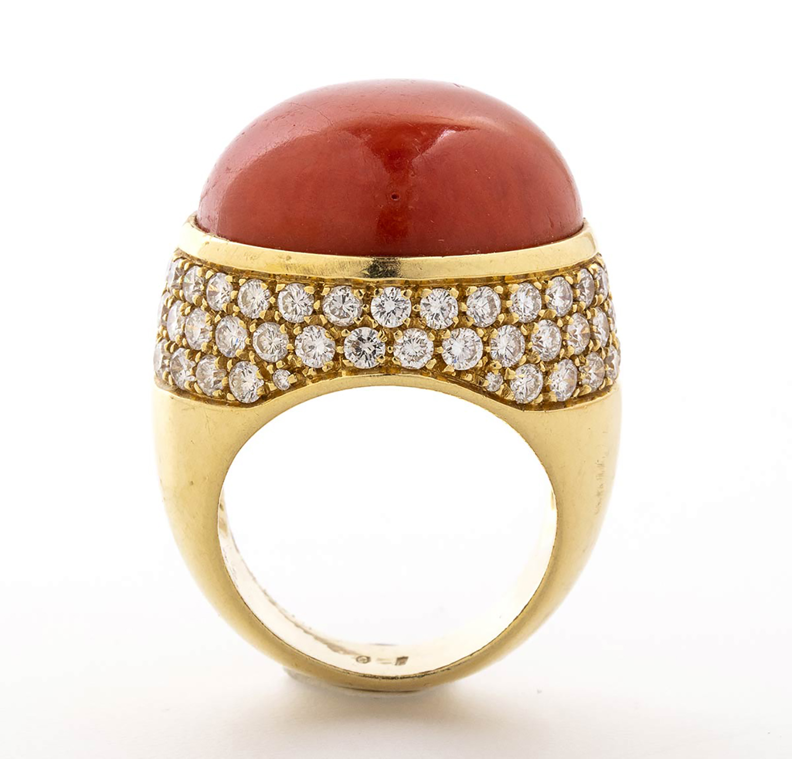 Cerasuolo coral and diamonds ring - Image 2 of 9