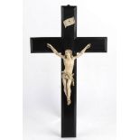 French ivory and ebony crucifix - 19th Century