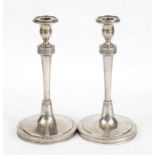 Pair of Italian 833/1000 silver candlesticks - Naples 1824-1832