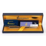 Waterman, sterling silver fountain pen, 18k gold nib