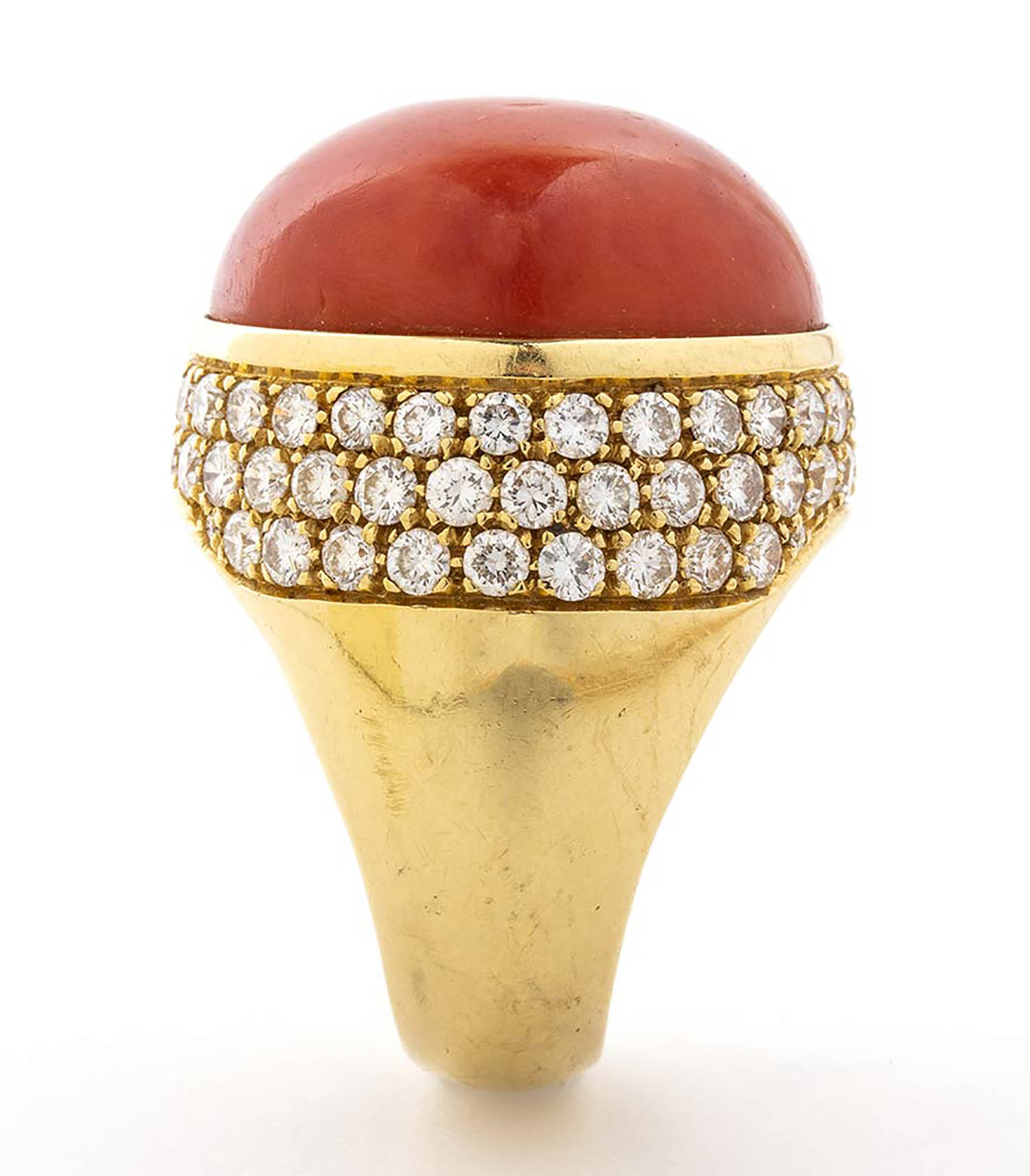 Cerasuolo coral and diamonds ring - Image 4 of 9