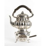 Italian 800/1000 silver tea kettle on stand - Milan 1935-1945, mark of Felice Beretta