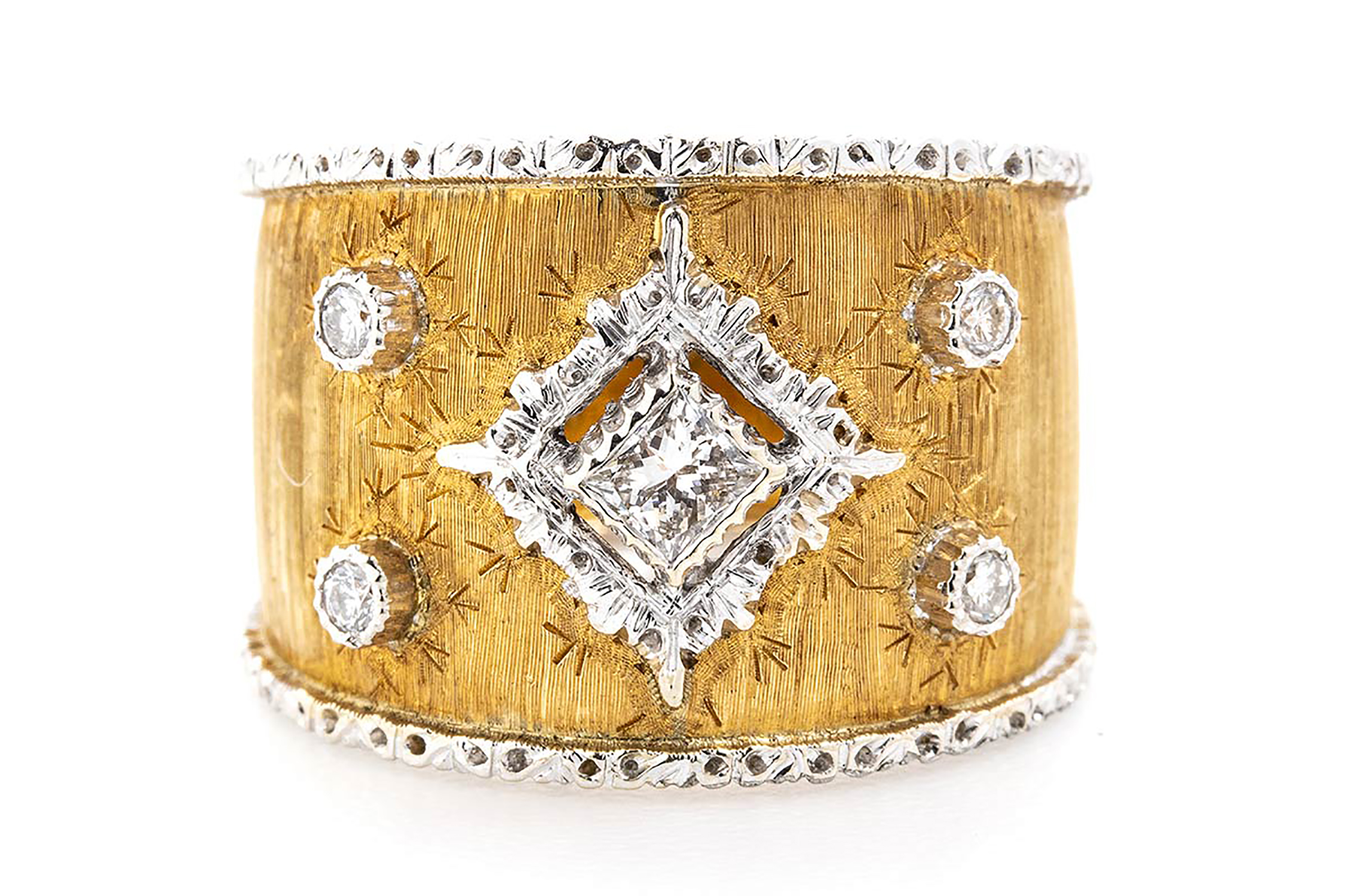 Vintage diamonds band ring - manifacture BUCCELLATI, Milan, Italy - Image 4 of 4