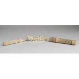 Three continental ivory needle case - 19th Century