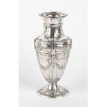 French 950/1000 silver vase - late 19th Century