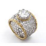 Vintage diamond ring - manifacture BUCCELLATI, Milan