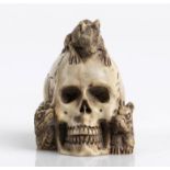 German bone "Memento Mori" skull - 19th Century