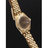 ROLEX Date Just Lady, gold wrist watch