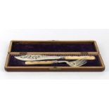 Silver plated and Shibayama ivory English knife and fork service set - Sheffield, 1880-1896, mark o