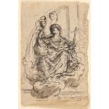 Front: Study for an allegorical figure of the Faith. Back: Portrait of a jurist