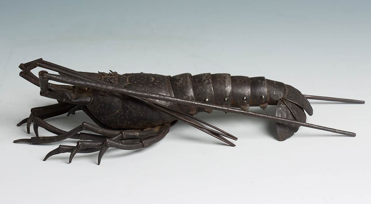 AN IRON JIZAI OKIMONO OF A LOBSTERJapan, 19th century - Image 4 of 9