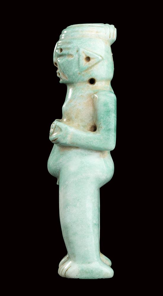 TWO JADE FIGURES Olmec style - Image 6 of 6