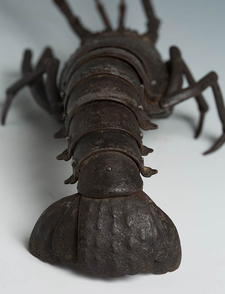 AN IRON JIZAI OKIMONO OF A LOBSTERJapan, 19th century - Image 8 of 9