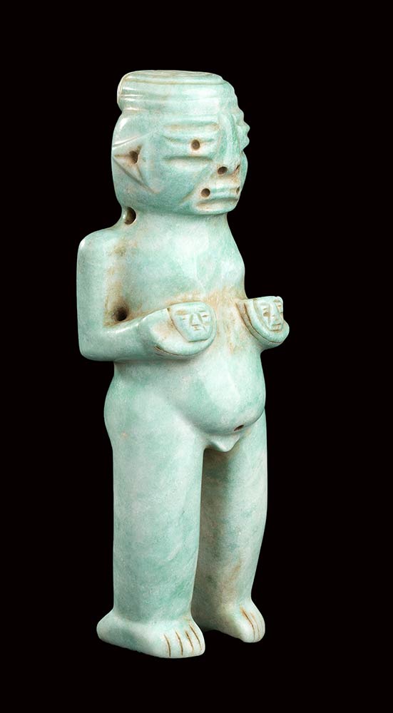 TWO JADE FIGURES Olmec style - Image 5 of 6