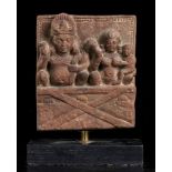 A STONE RELIEF WITH FIGURESIndia, Mathura, Kushan period style