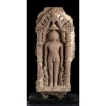 A STONE NICHE WITH TIRTHANKARA AND ATTENDANTSNorthern India, Rajasthan (?), 10th-11th century