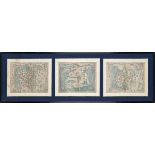 THREE PRINTED MAPSKorea, Joseon dynasty (1392-1910), 19th century