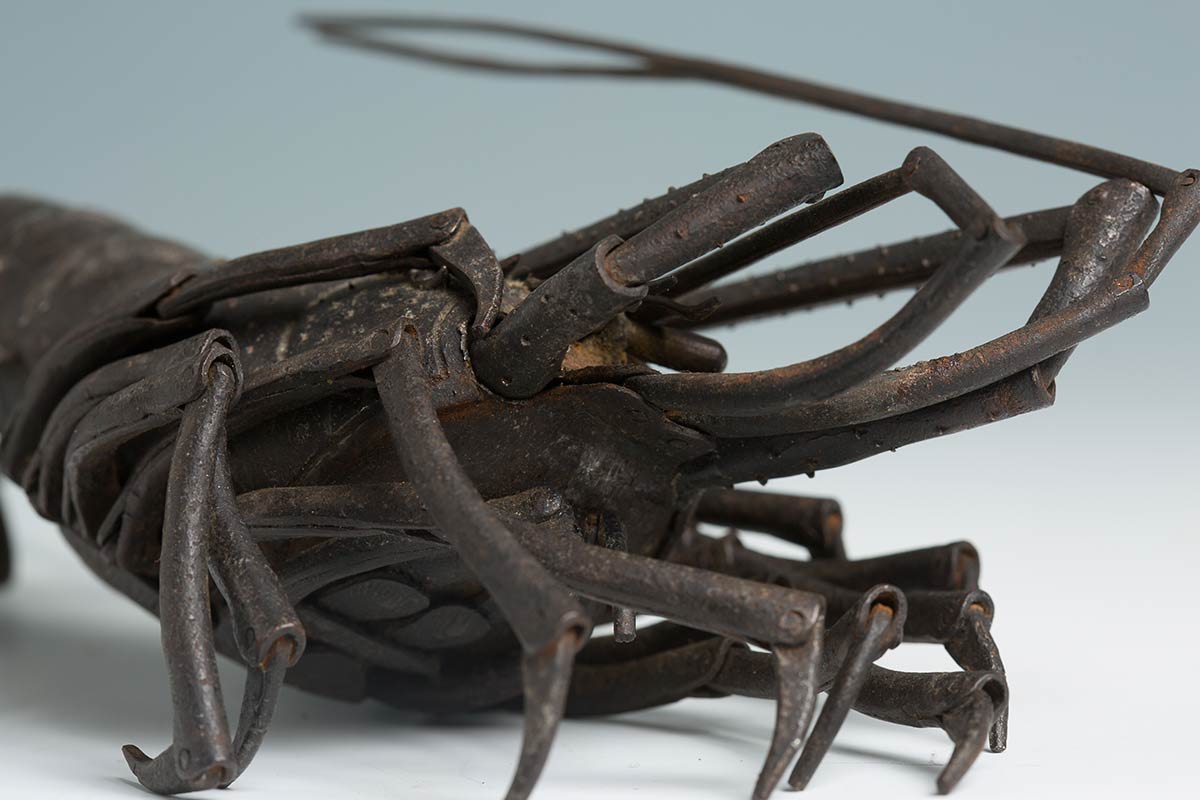 AN IRON JIZAI OKIMONO OF A LOBSTERJapan, 19th century - Image 6 of 9