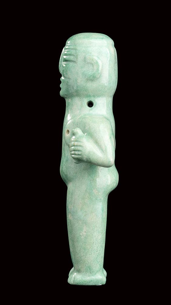 TWO JADE FIGURES Olmec style - Image 3 of 6