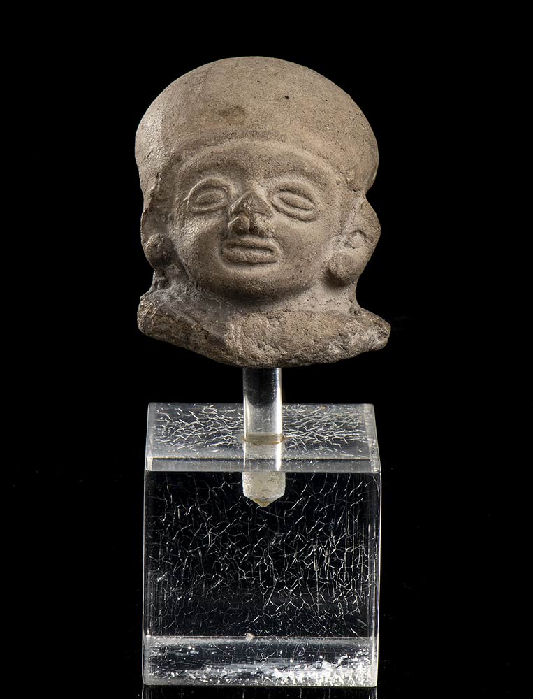 A CLAY MAN HEADMexico, Aztec, 16th century