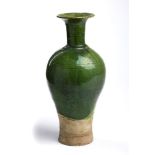 A GREEN-GLAZED BOTTLE VASEChina, Liao dynasty