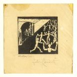 FELICE CASORATI (Novara, 1883 - Torino, 1963): Lot composed by seven etchings and two xilographys