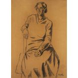 ALBERTO MAGNELLI (Firenze, 1888 - Parigi, 1971): Seated Woman, 1925