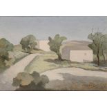 FRANCESCO TROMBADORI (Siracusa, 1886 - Roma, 1961): Houses Landscape