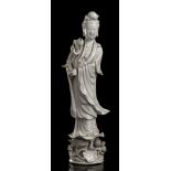 A 'BLANC DE CHINE' PORCELAIN GUANYIN China, 20th century