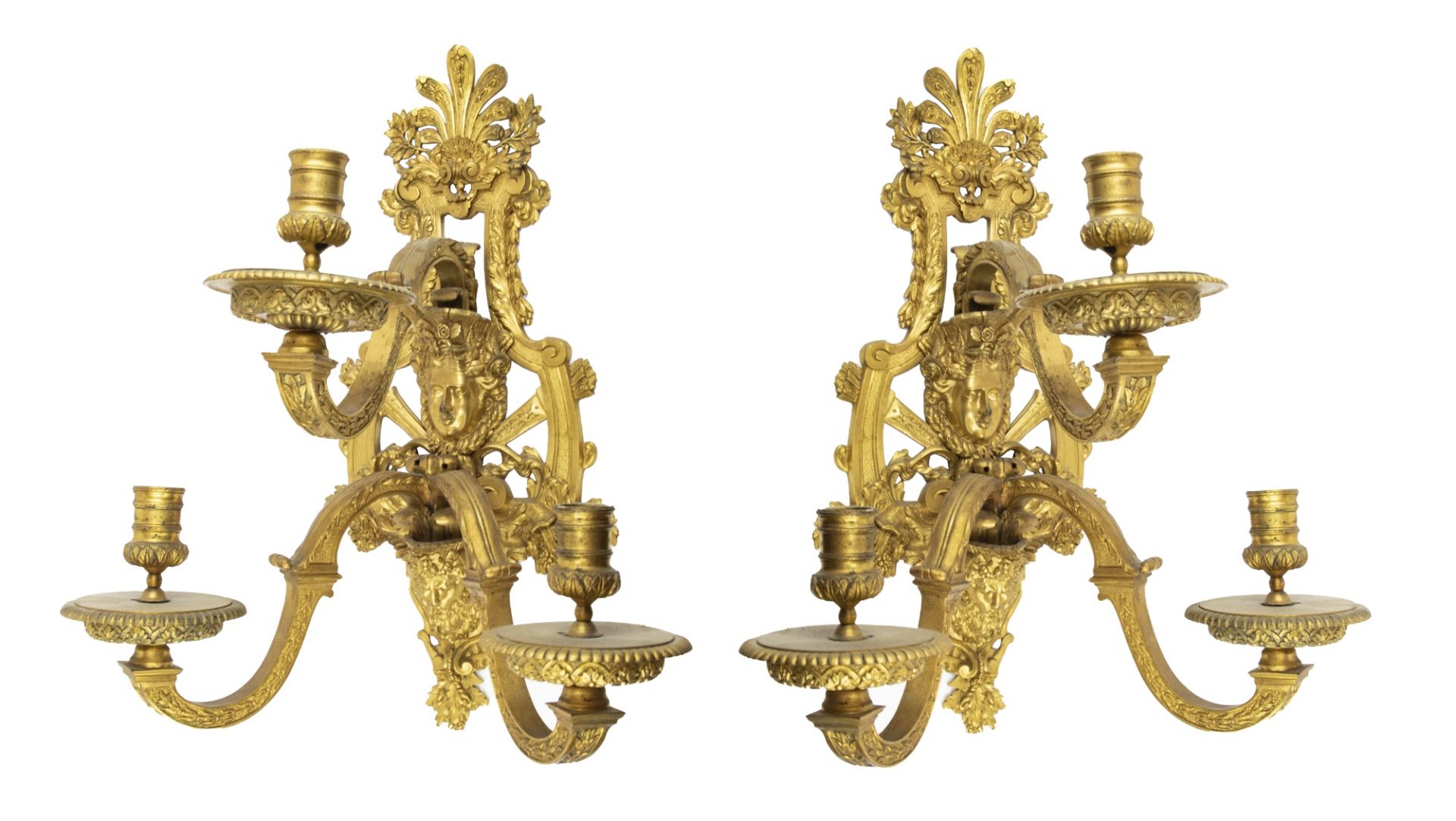 PAIRE D'APPLIQUES DE STYLE LOUIS XIV