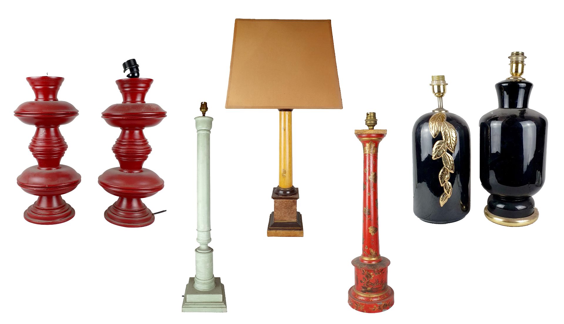 SUITE DE 7 PIEDS DE LAMPES