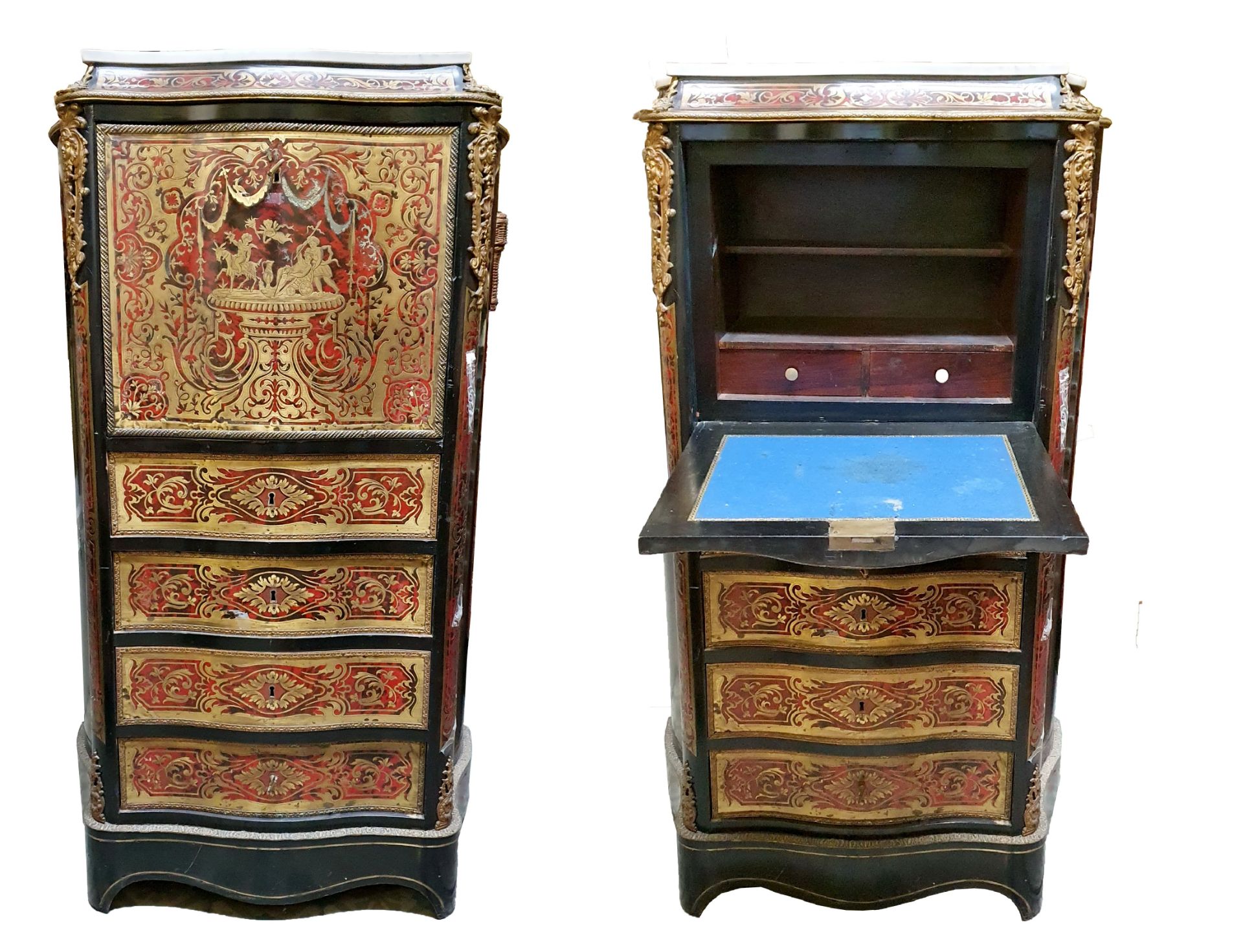 ELEGANT SECRETAIRE A ABATTANT D'EPOQUE NAPOLEON III