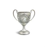 A GEORGE III IRISH SILVER TWIN HANDLE TROPHY CUP, Dublin c.1811, mark of Richard Sawyer, the cup
