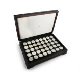 A COMMEMORATIVE SILVER MEDALLION SET 'The Ancient Counties of England', comprising forty