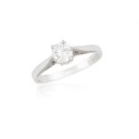 A DIAMOND SINGLE-STONE RING, composed of a brilliant-cut diamond weighing approximately 0.40ct