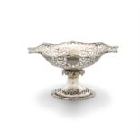 AN EDWARDIAN SILVER TAZZA, London c.1907, mark of Goldsmiths & Silversmiths Co., the pierced,