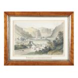 A SET OF THREE LITHOGRAPHS BY NEWMAN & CO., LONDON, comprising: - 'The Cove of Cork from above