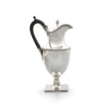 AN EDWARDIAN SILVER HOT WATER POT, London c.1902, mark probably of Charles Edwards, of classical urn