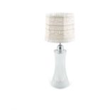 A WATERFORD CUT GLASS TABLE LAMP, 28cm high to light fitting