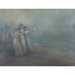 George Russell AE (1867-1935) Bidding Farewell Oil on canvas, 43 x 55.5cm (17 x 21½'') Signed with