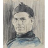 William Conor RHA RUA ROI (1881-1968) Seán Kavanagh Charcoal and pastel on paper,