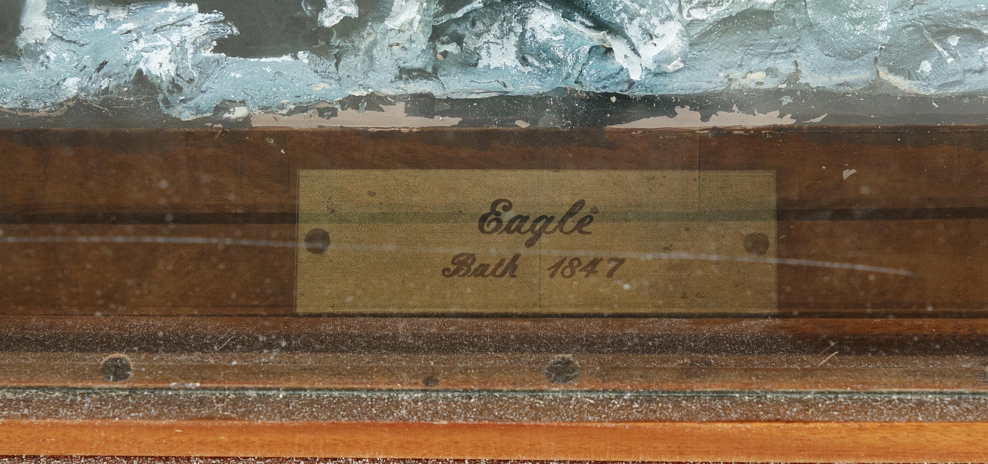 A 19TH CENTURY MODEL OF 'EAGLE' A TWO-MAST BOAT, in choppy waters and housed within a timber - Image 2 of 4