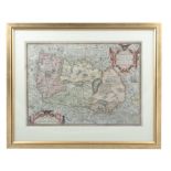 ABRAHAM ORTELIUS (1527 - 1598) Hibernia, 1579 Coloured map, 36 x 48cm Framed Published 1579,