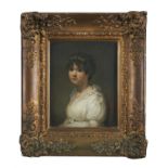 HENRY HOWARD RA (1769-1847) Portrait of Maria Reinagle, half-length, in white dress Oil on canvas,
