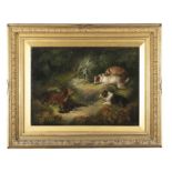 GEORGE ARMFIELD (1808 - 1893) Terriers with a fox and pheasant Oil on canvas, 50 x 67cm Signed