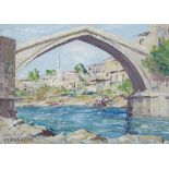 FERGUS O'RYAN RHA (1911-1989) Mostar, Yugoslavia Oil on canvas paper, 25.5 x 35.5cm Signed and