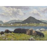 FERGUS O'RYAN RHA (1911-1989) Sketch for Cashel from Roundstone, July 1967 Oil on canvas laid on