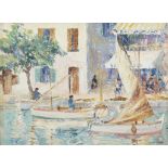 FERGUS O'RYAN RHA (1911-1989) Fishing Boats, Villefranche Oil on board, 30 x 40cm Signed; also