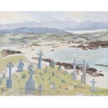 FERGUS O'RYAN RHA (1911-1989) Study for Cemetery, Dog's Bay, Roundstone Oil on board, 20 x 27.