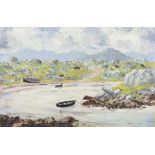 FERGUS O'RYAN RHA (1911-1989) The Twelve Pins from Ervalough, Roundstone Oil on board,